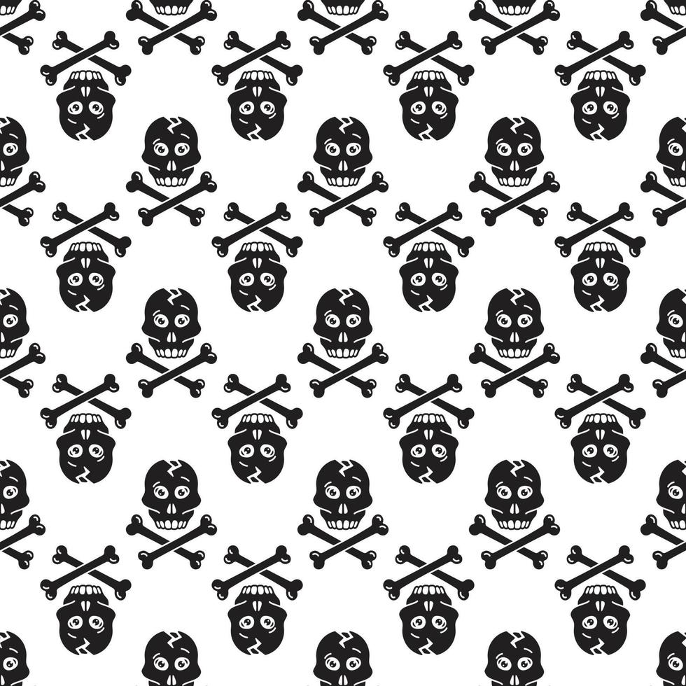 Skull bone pattern seamless vector