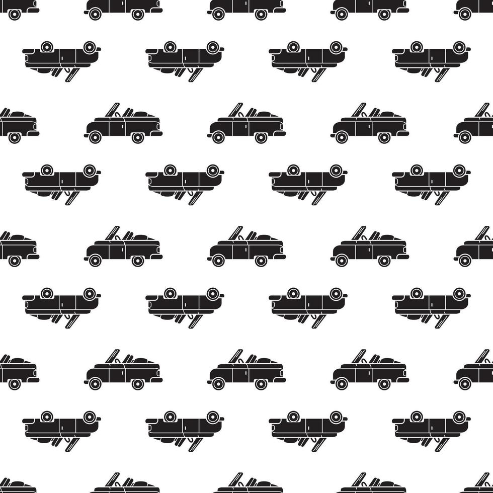 Rap retro car pattern seamless vector