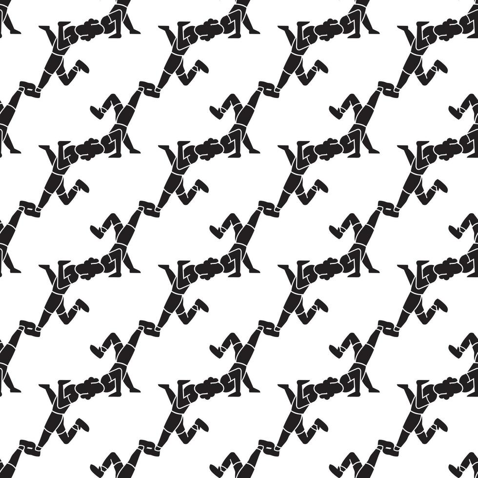 Woman break dancer pattern seamless vector