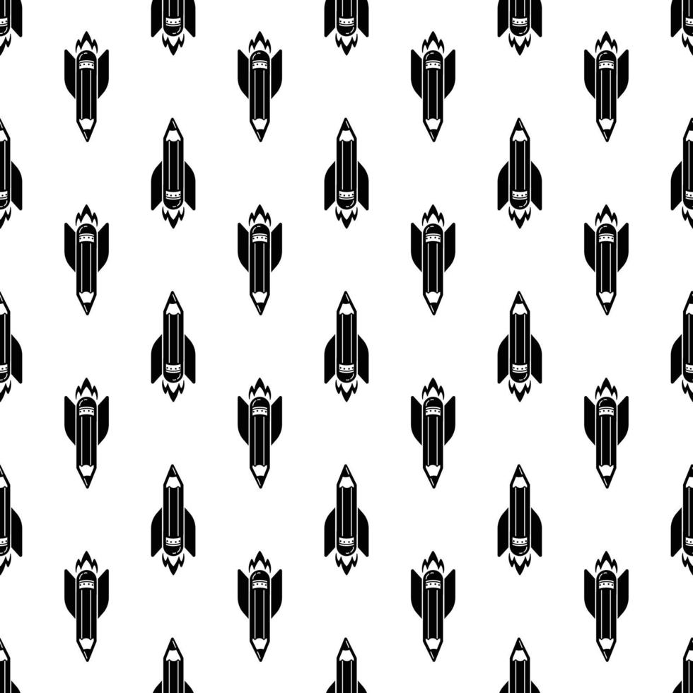 Start up pen rocket pattern seamless vector
