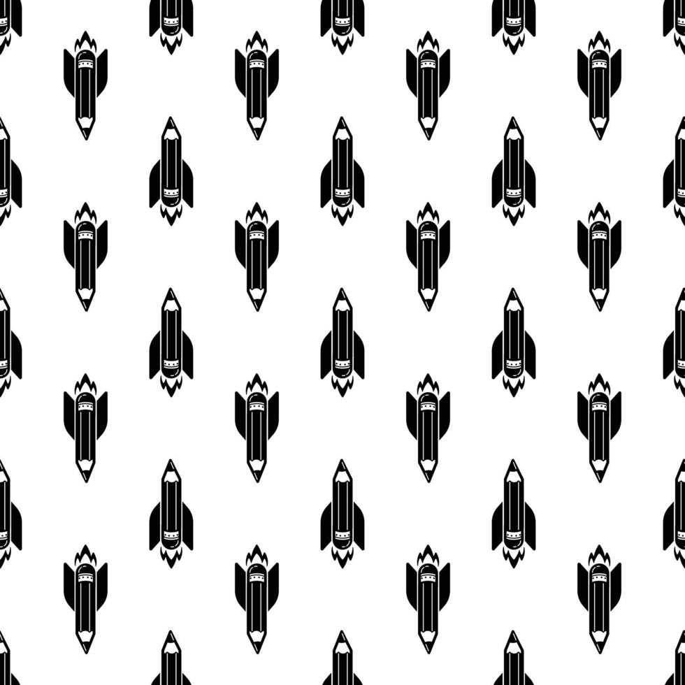 Start up pen rocket pattern seamless vector