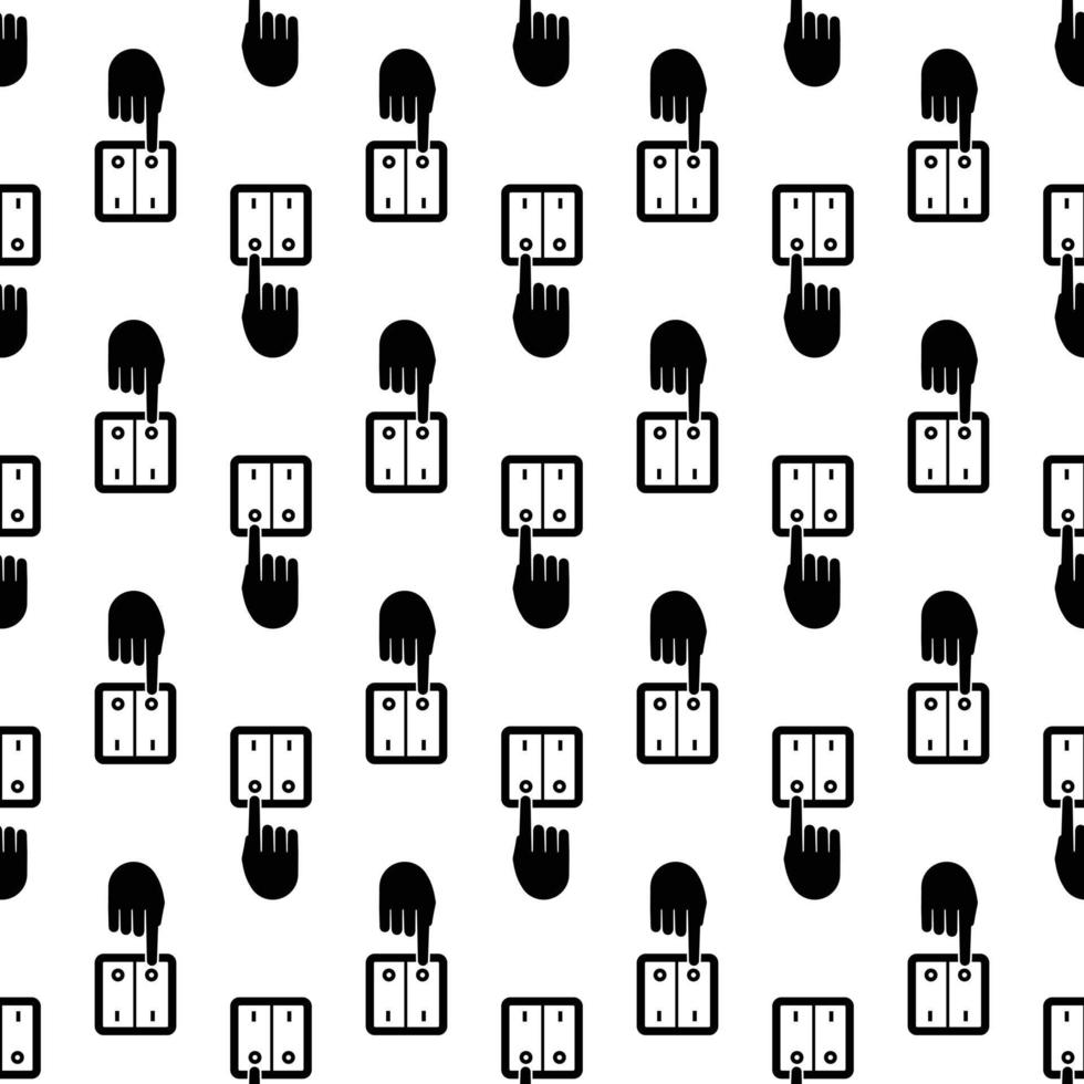 Hand switch light pattern seamless vector