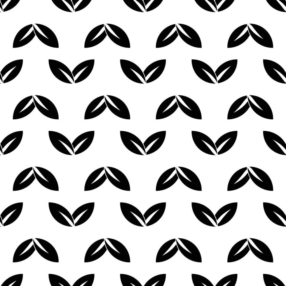 Double leaf pattern seamless vector