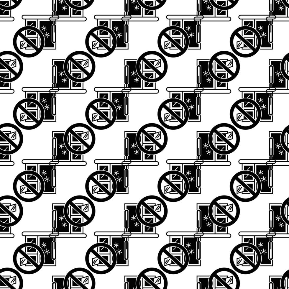 Winter window pattern seamless vector