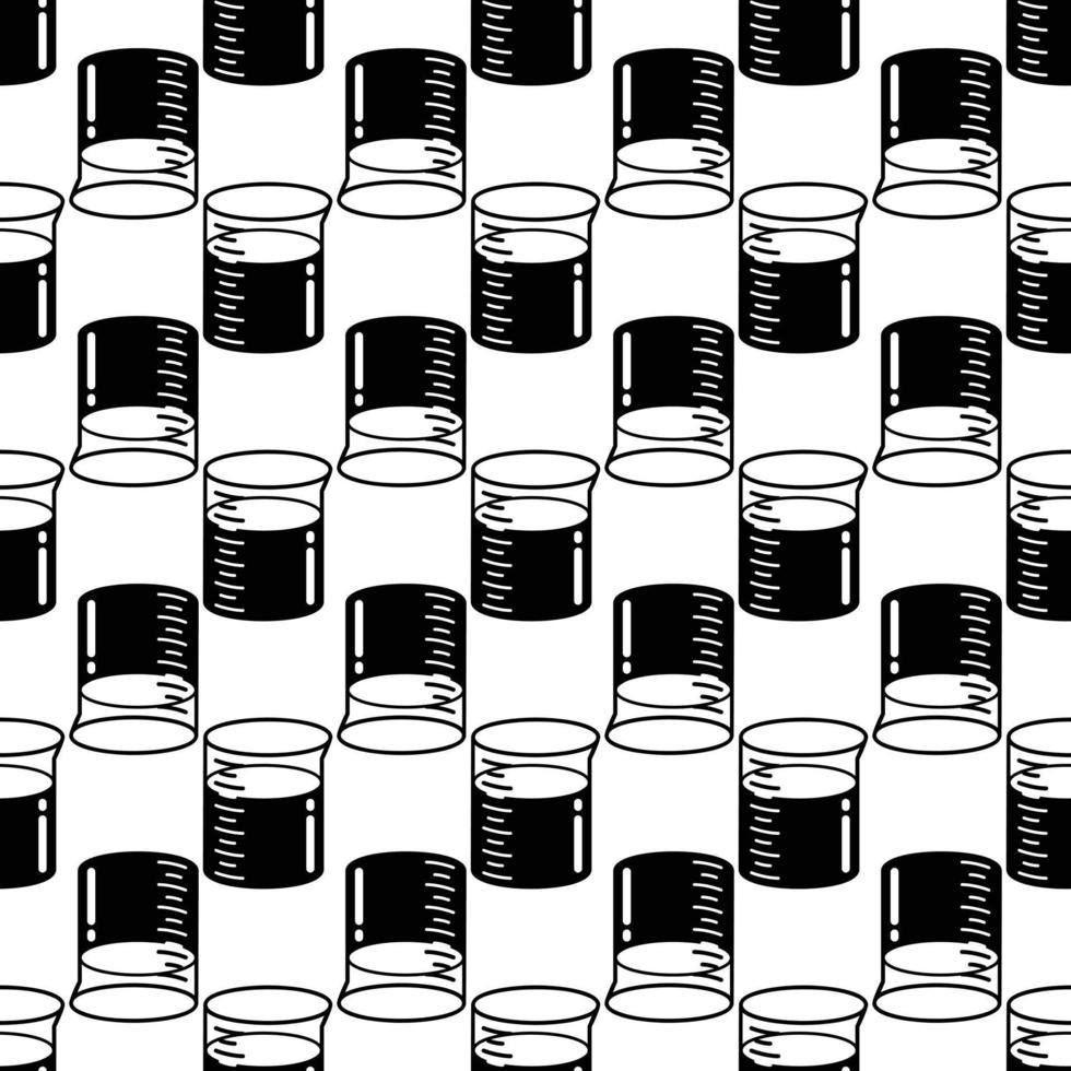 Graduated beaker pattern seamless vector