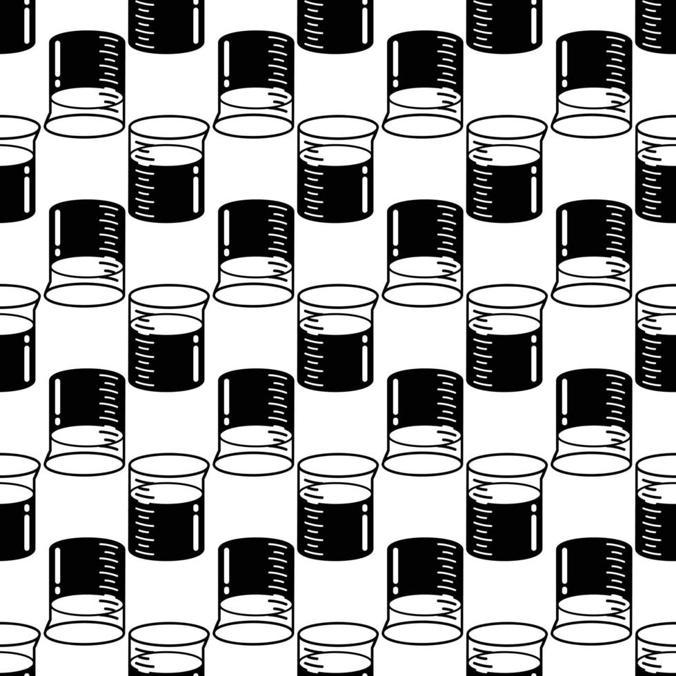 Graduated beaker pattern seamless vector