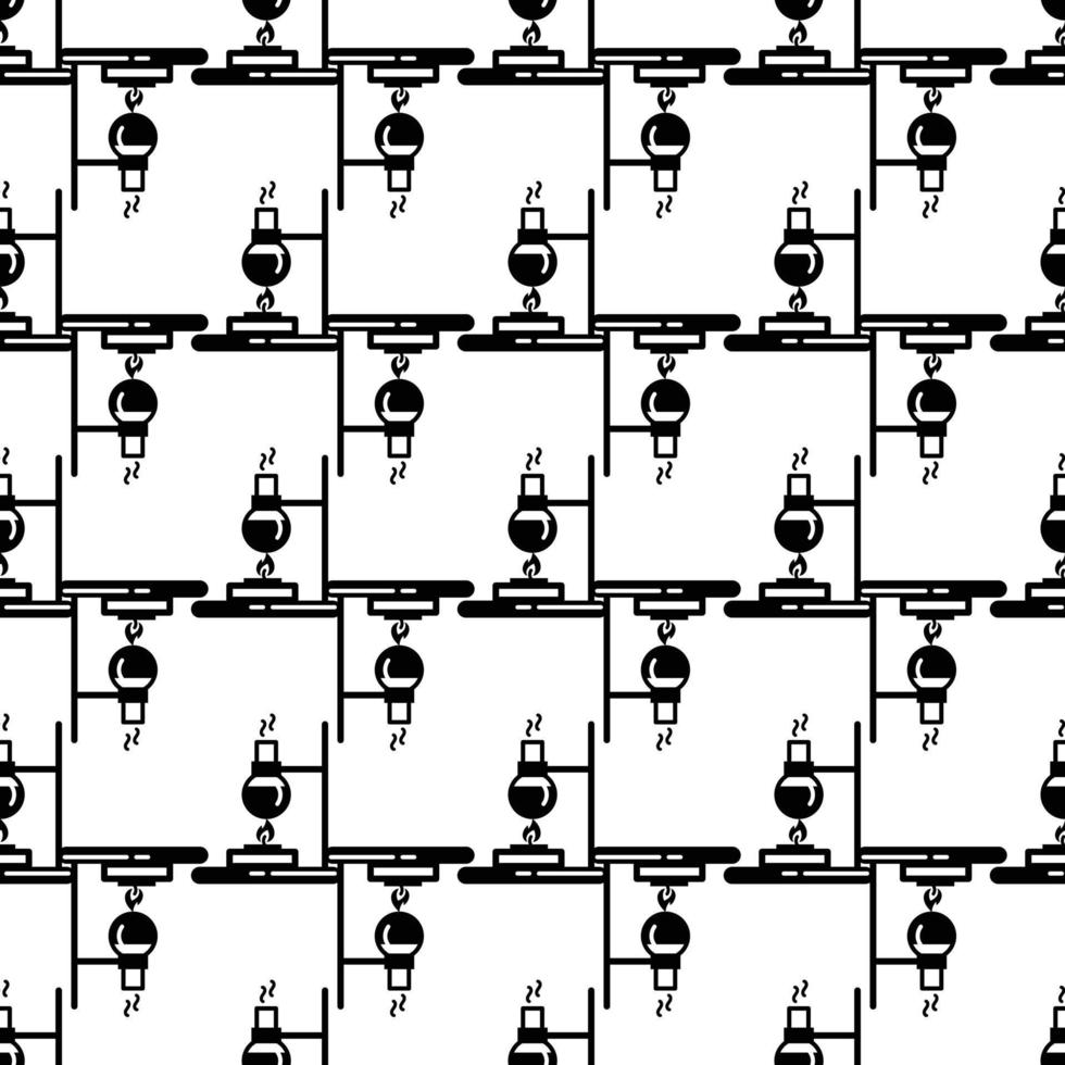 Flask lab burner pattern seamless vector