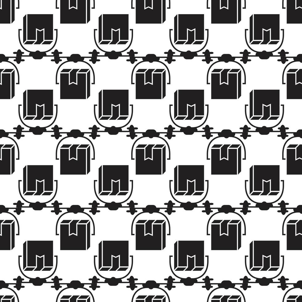 Drone box delivery pattern seamless vector