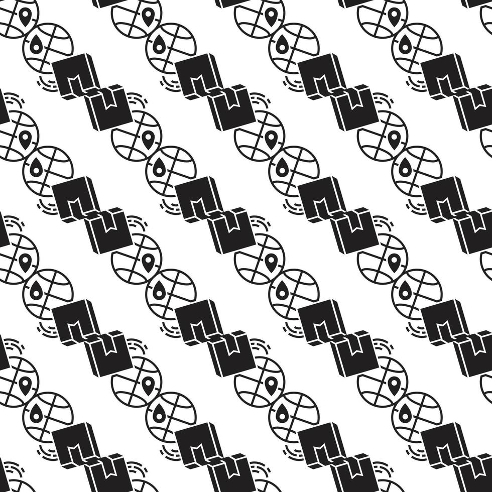 Global delivery box pattern seamless vector