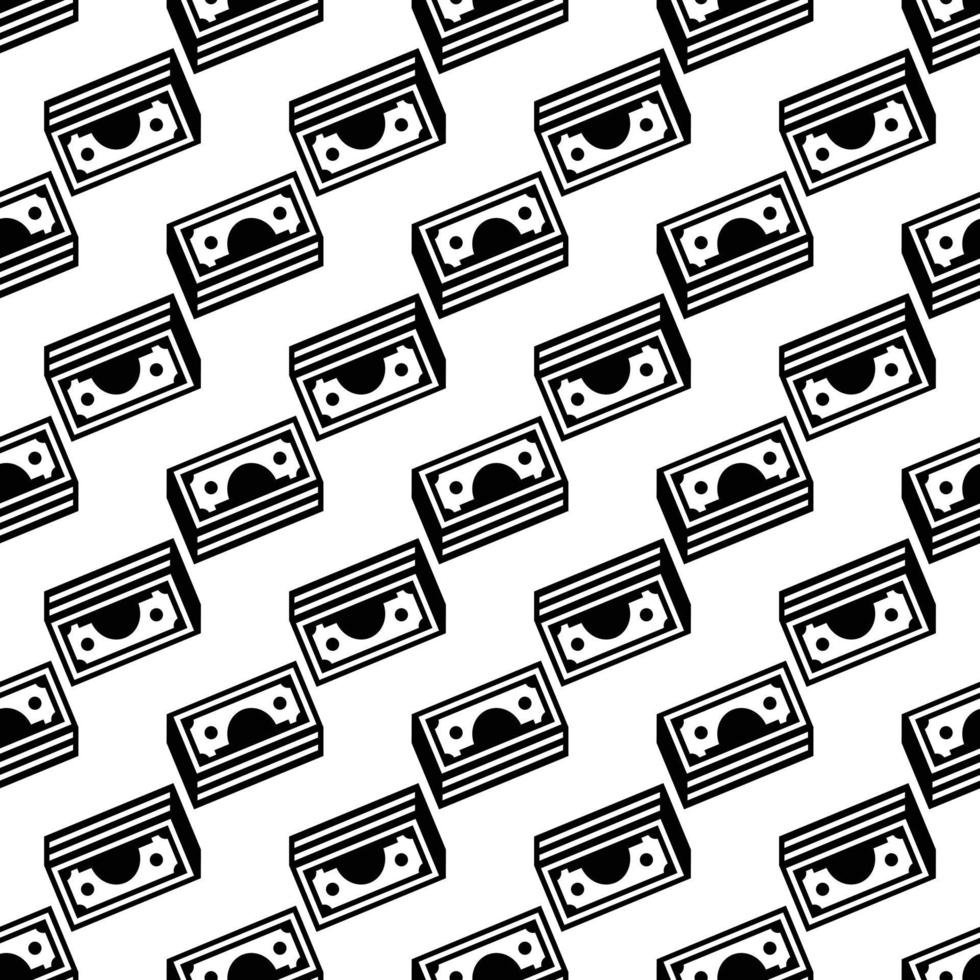 Stack money pattern seamless vector