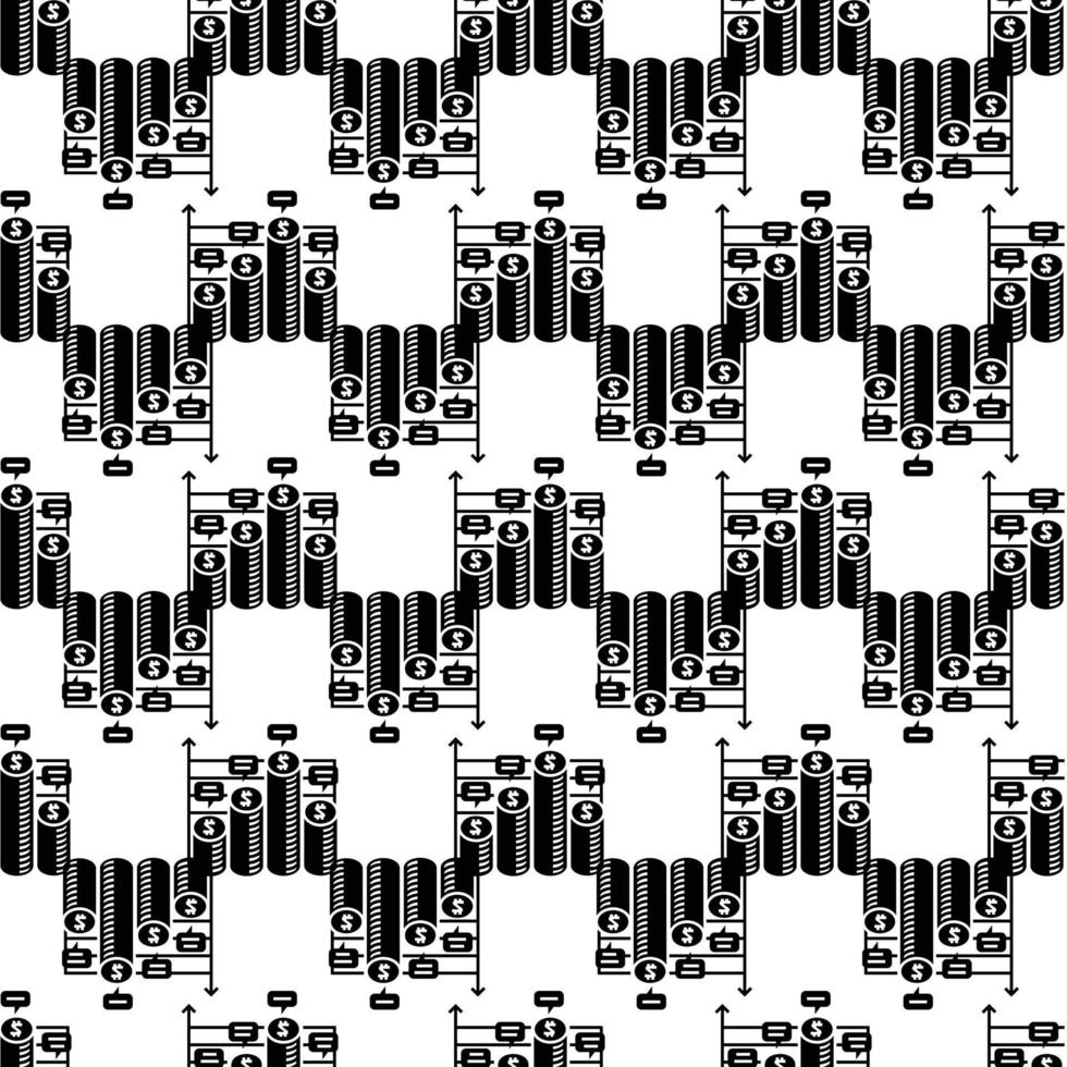 Coin money chart pattern seamless vector