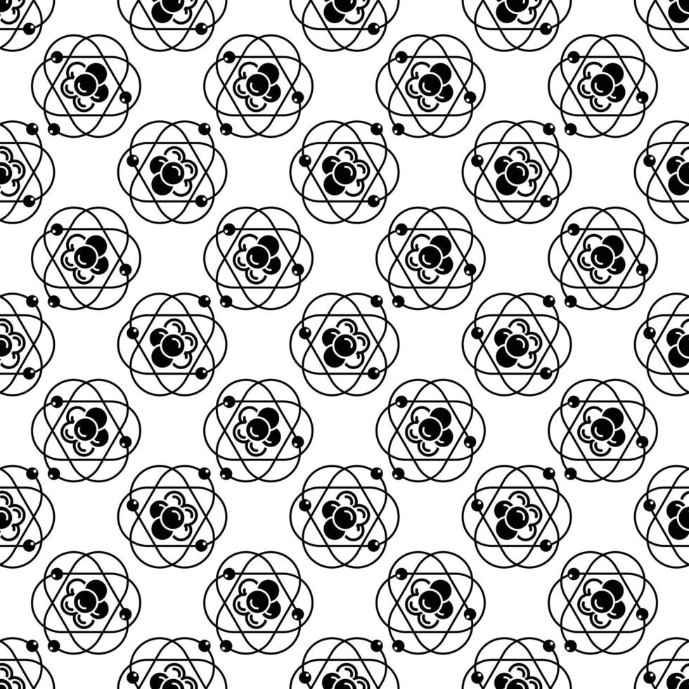 Atom molecule pattern seamless vector
