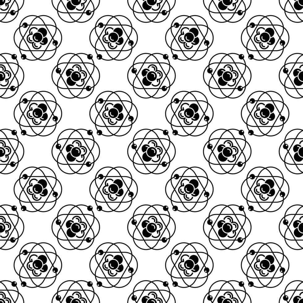 Atom molecule pattern seamless vector