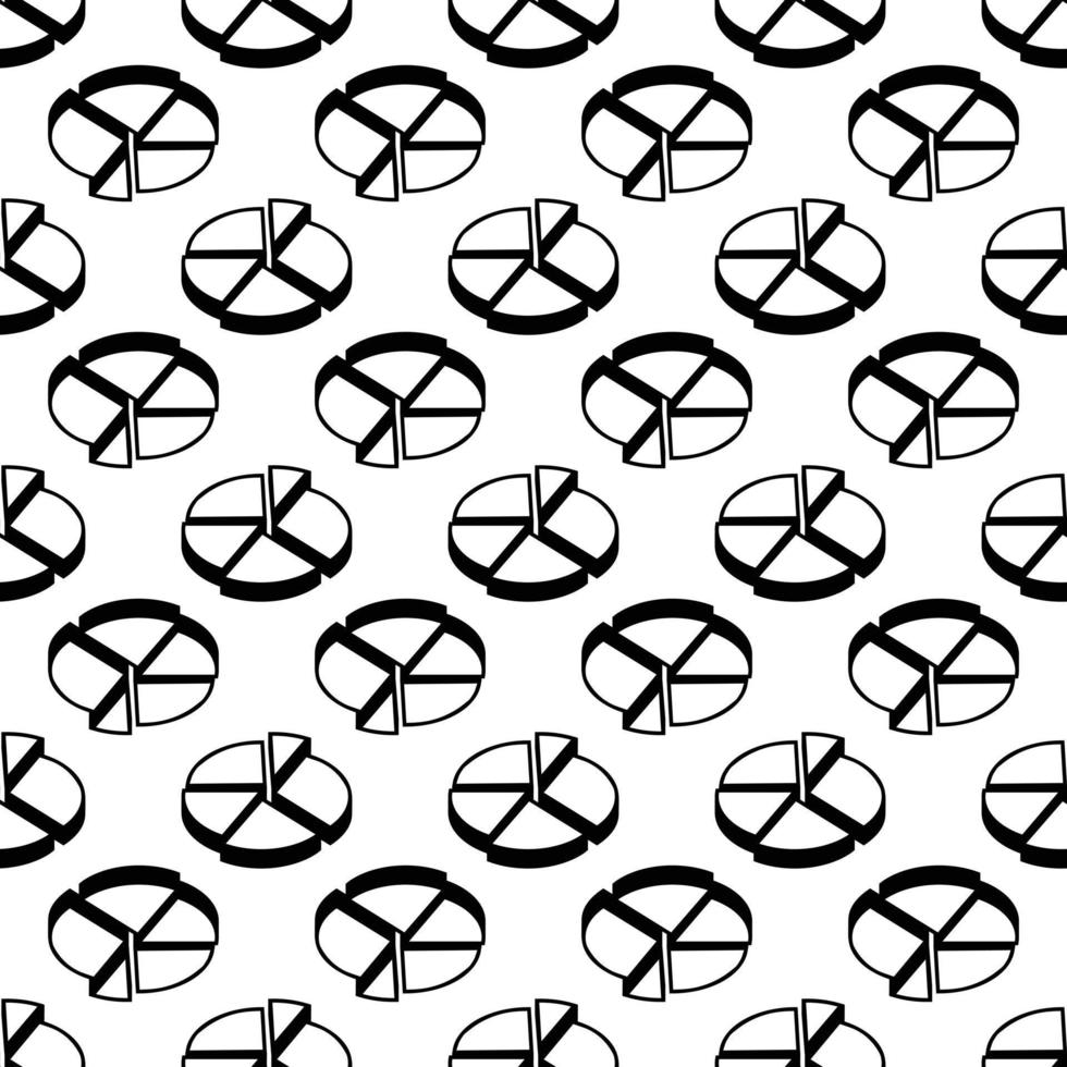 Pie chart pattern seamless vector