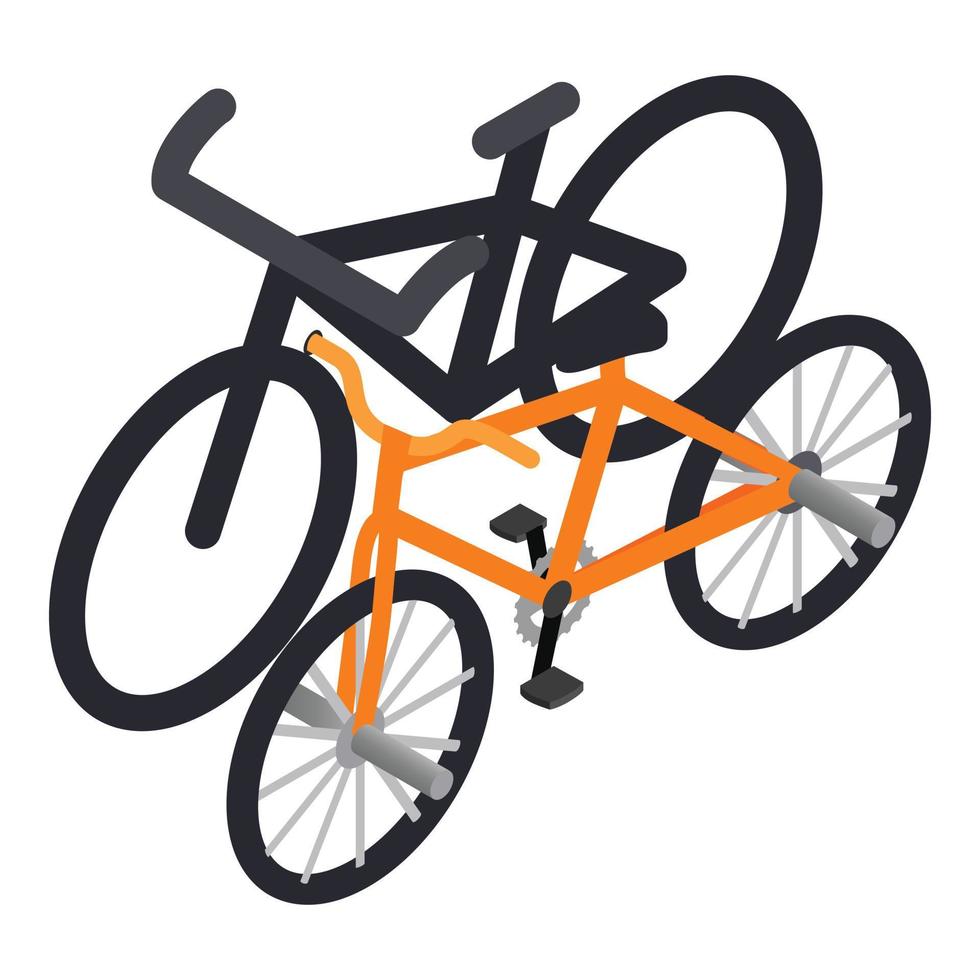 Bicycle icon isometric vector. Two new modern bike vector