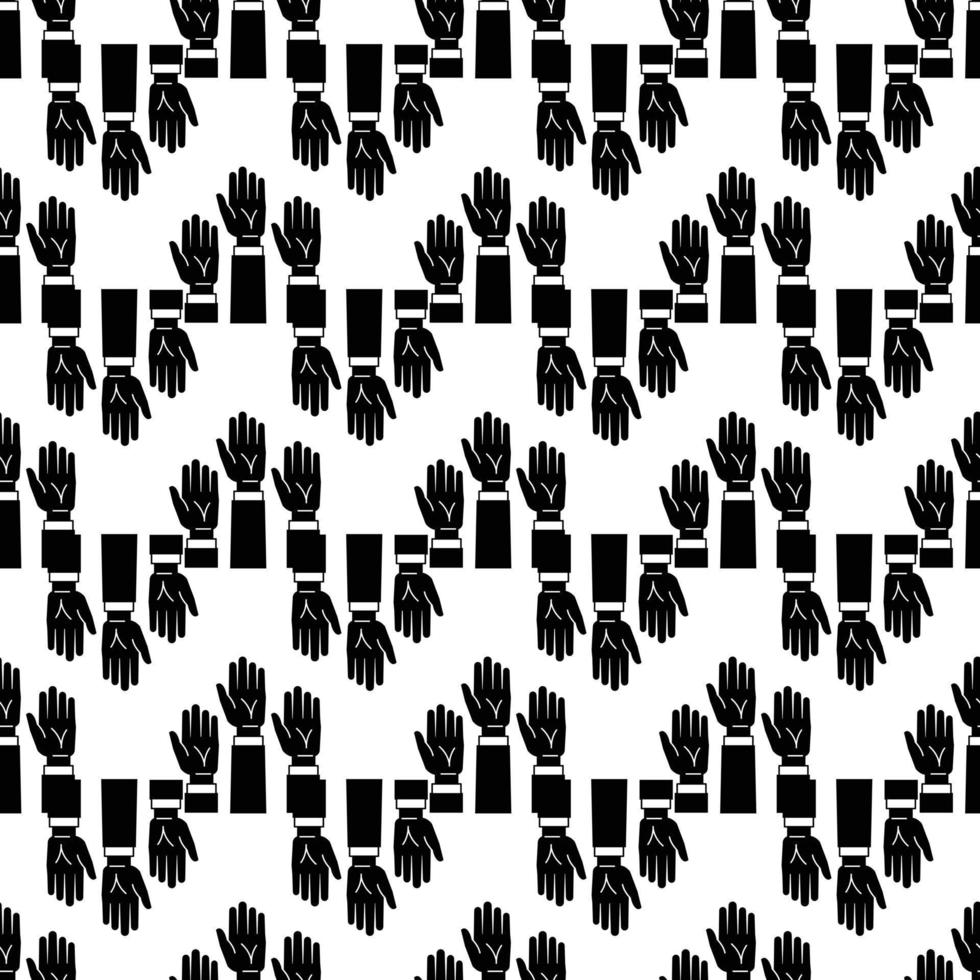 Hands up pattern seamless vector