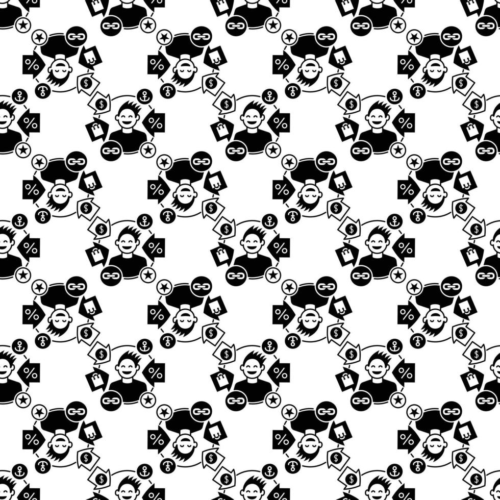 Happy client pattern seamless vector