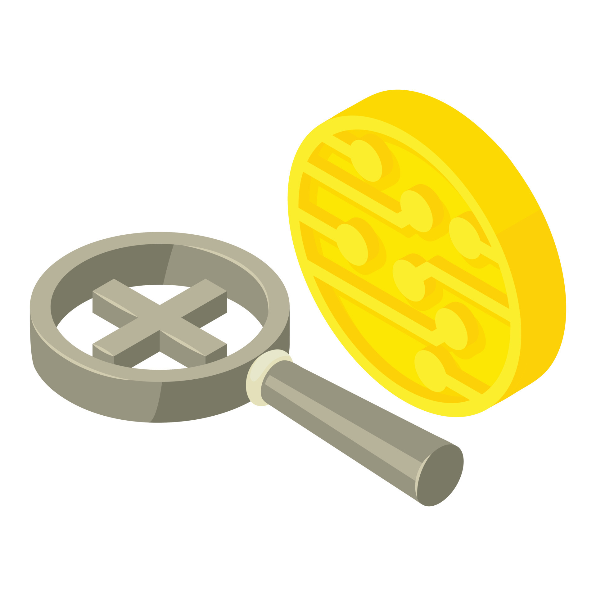 Cryptocurrency icon isometric vector. Golden digital coin