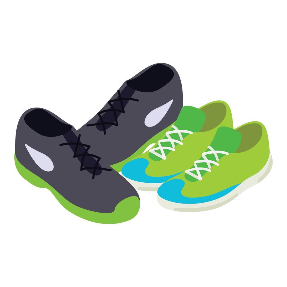 vector isométrico del icono de las zapatillas de tenis. icono de calzado deportivo