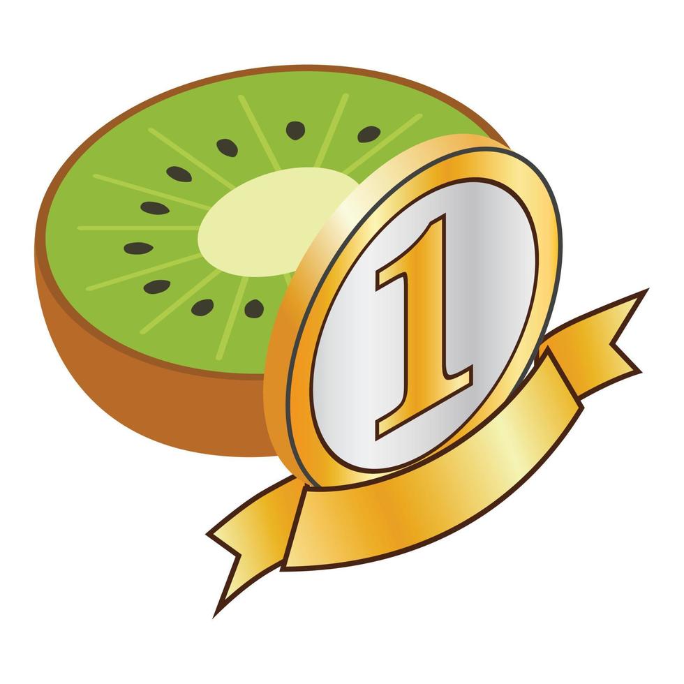 Kiwi icon isometric vector. Fresh sweet and sour ripe juicy exotic fruit vector