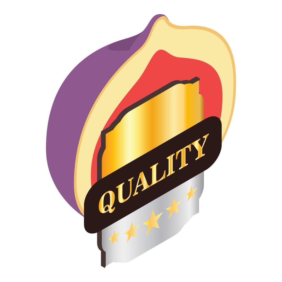 Fig icon isometric vector. Fresh purple sweet ripe fig vector