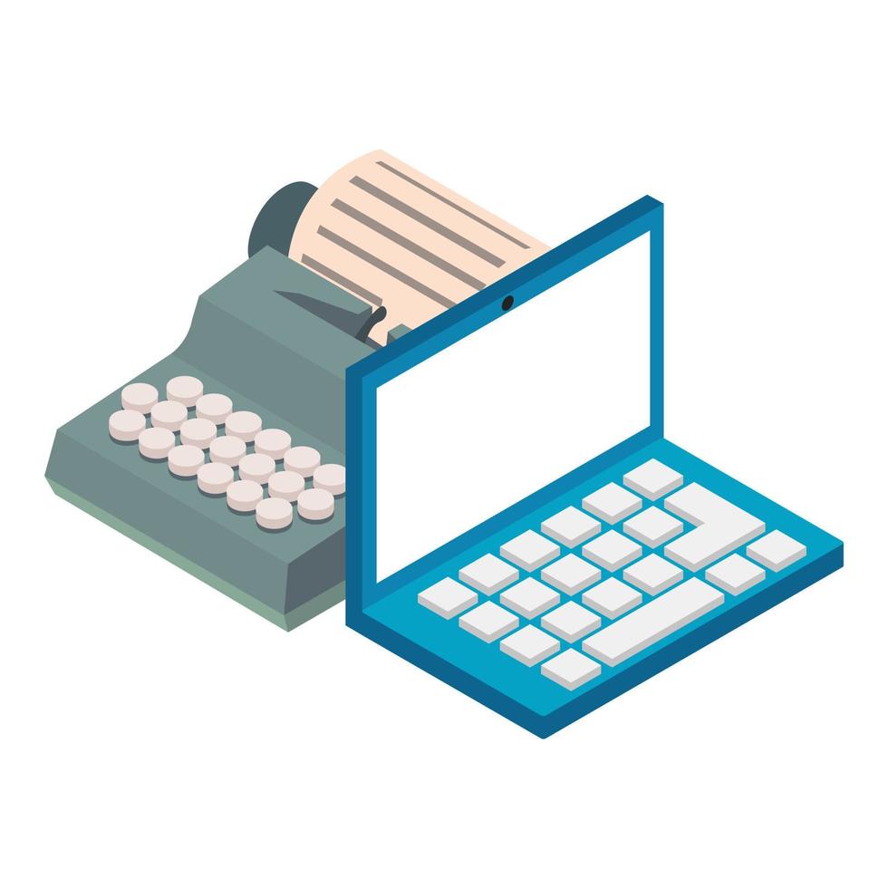 icono de evolución del dispositivo, estilo isométrico vector