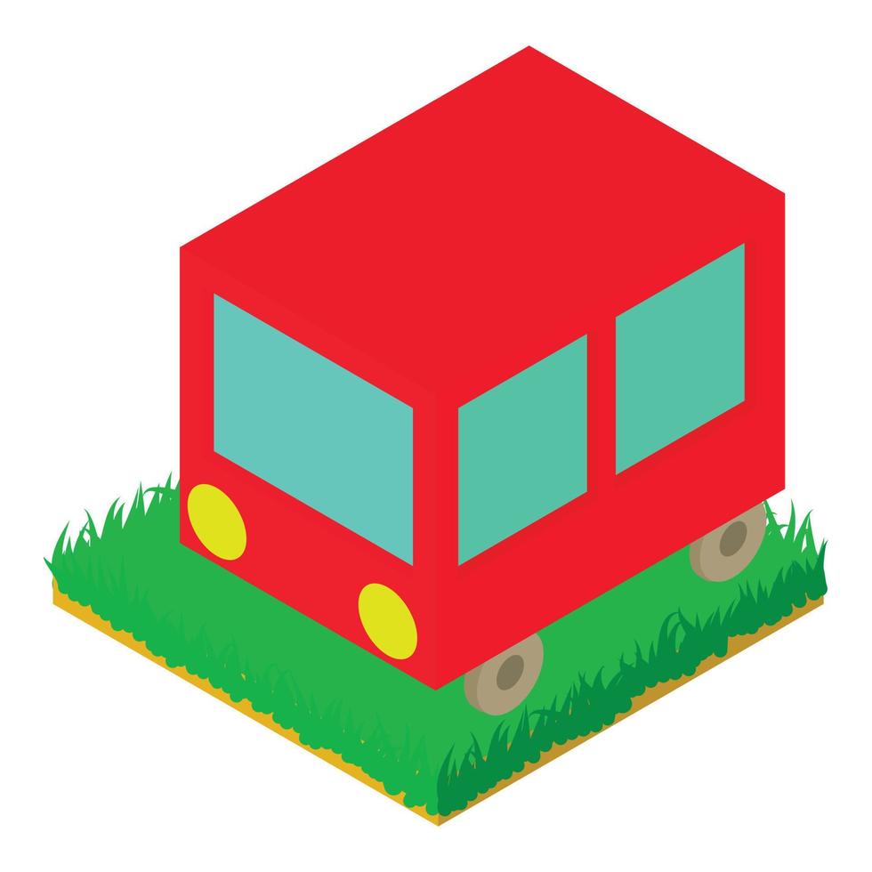 Bus icon isometric vector. Autobus vector