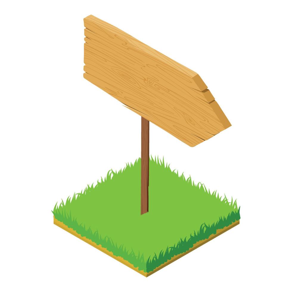 Direction sign icon, isometric style vector