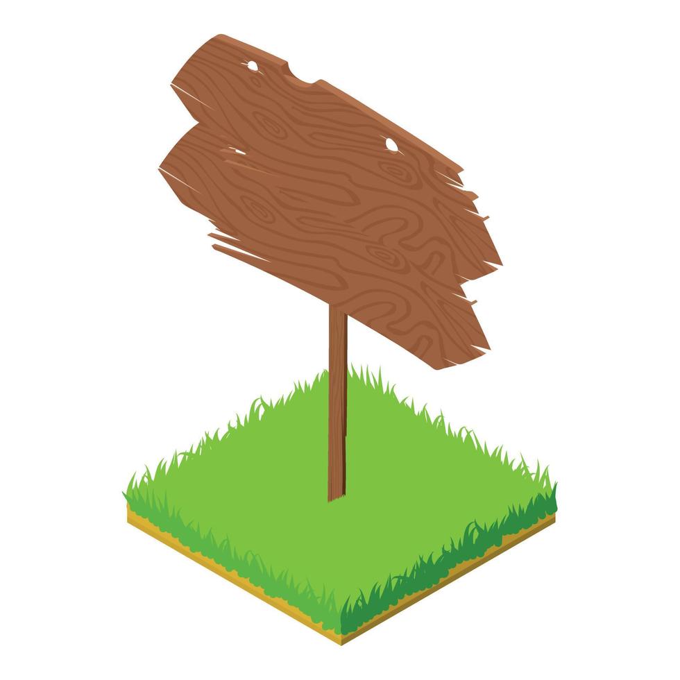 Guidepost icon, isometric style vector