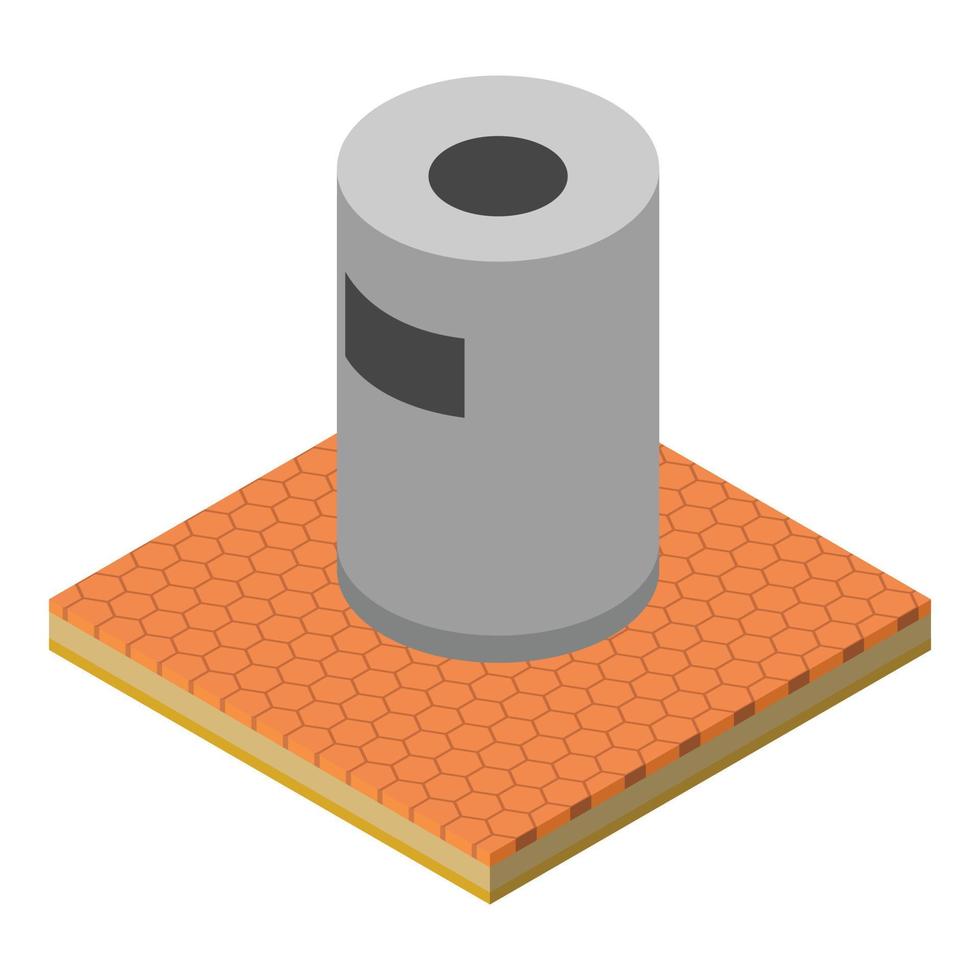 Street urn icon, isometric style vector