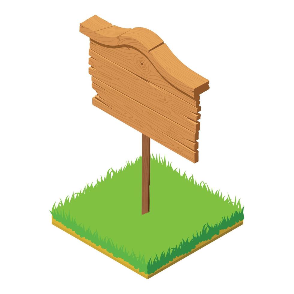 Western sign icon, isometric style vector
