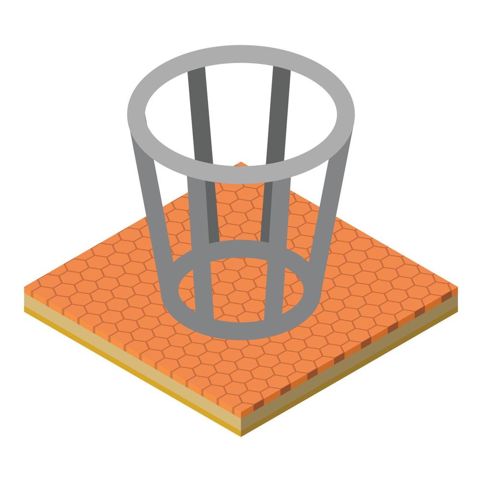 Office basket icon, isometric style vector