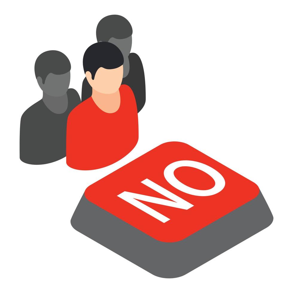 No gathering icon, isometric style vector