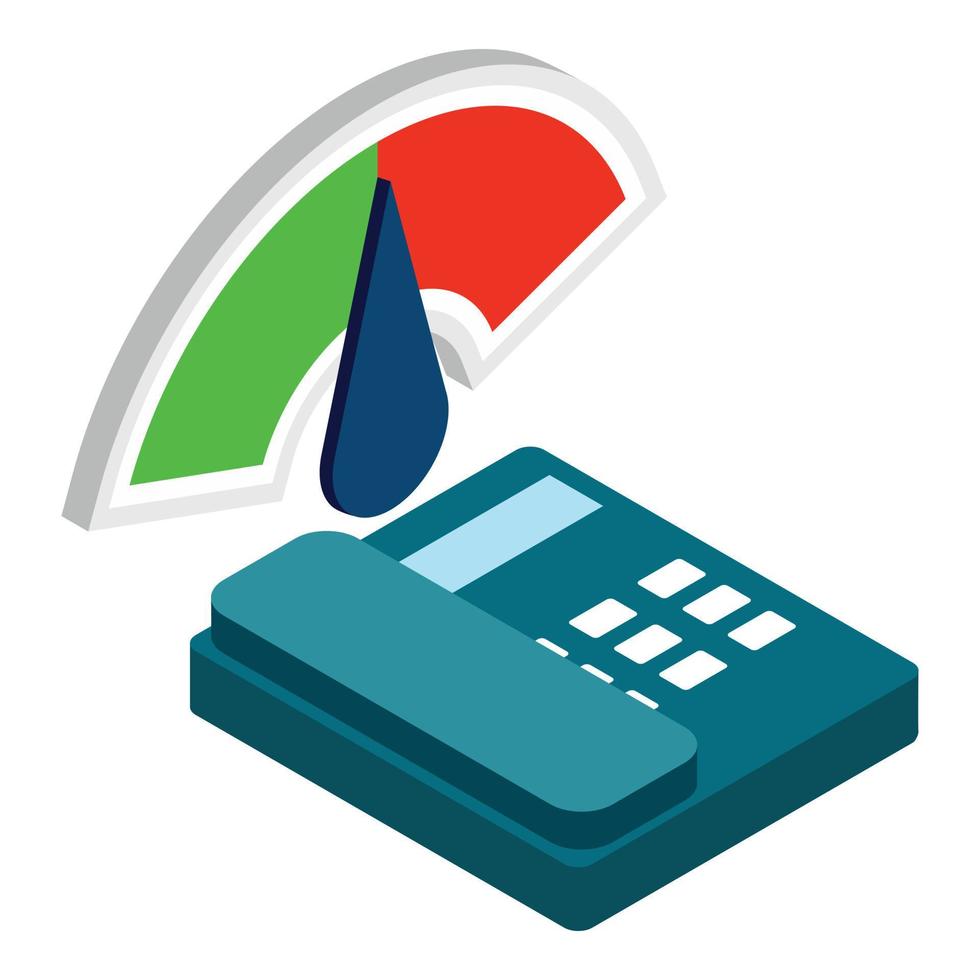 Ringer volume icon, isometric style vector