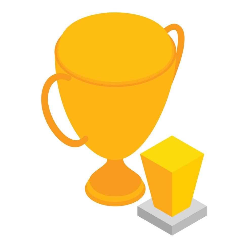 Sport trophy icon, isometric style vector
