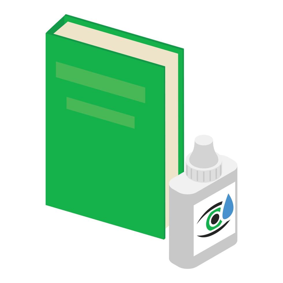 Eye moisturizing icon, isometric style vector
