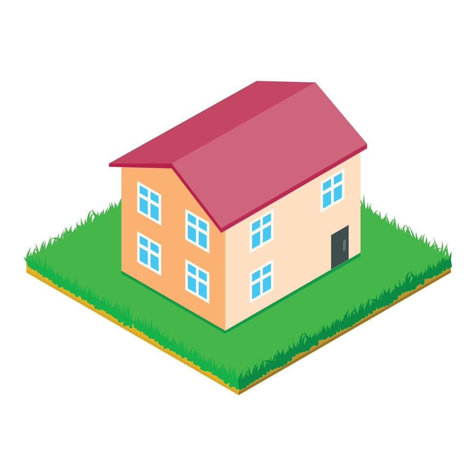 icono de propiedades residenciales, estilo isométrico vector