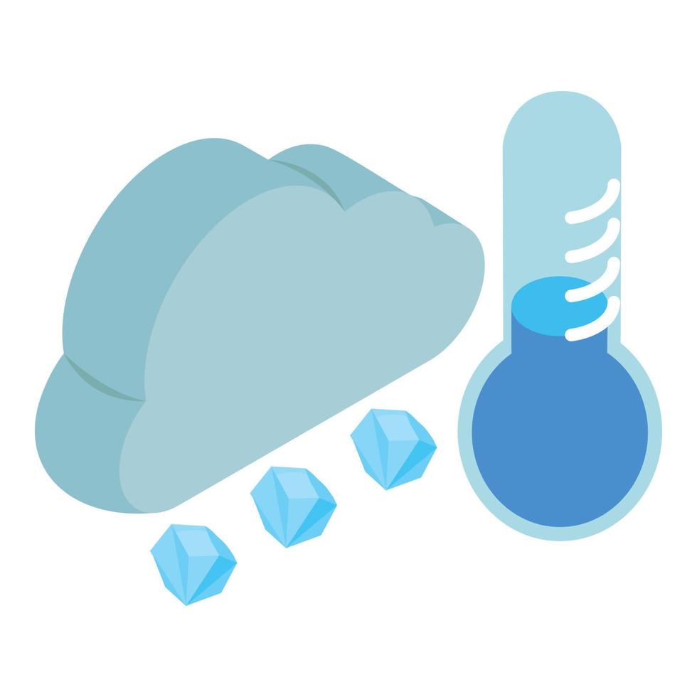 Hailstone icon, isometric style vector