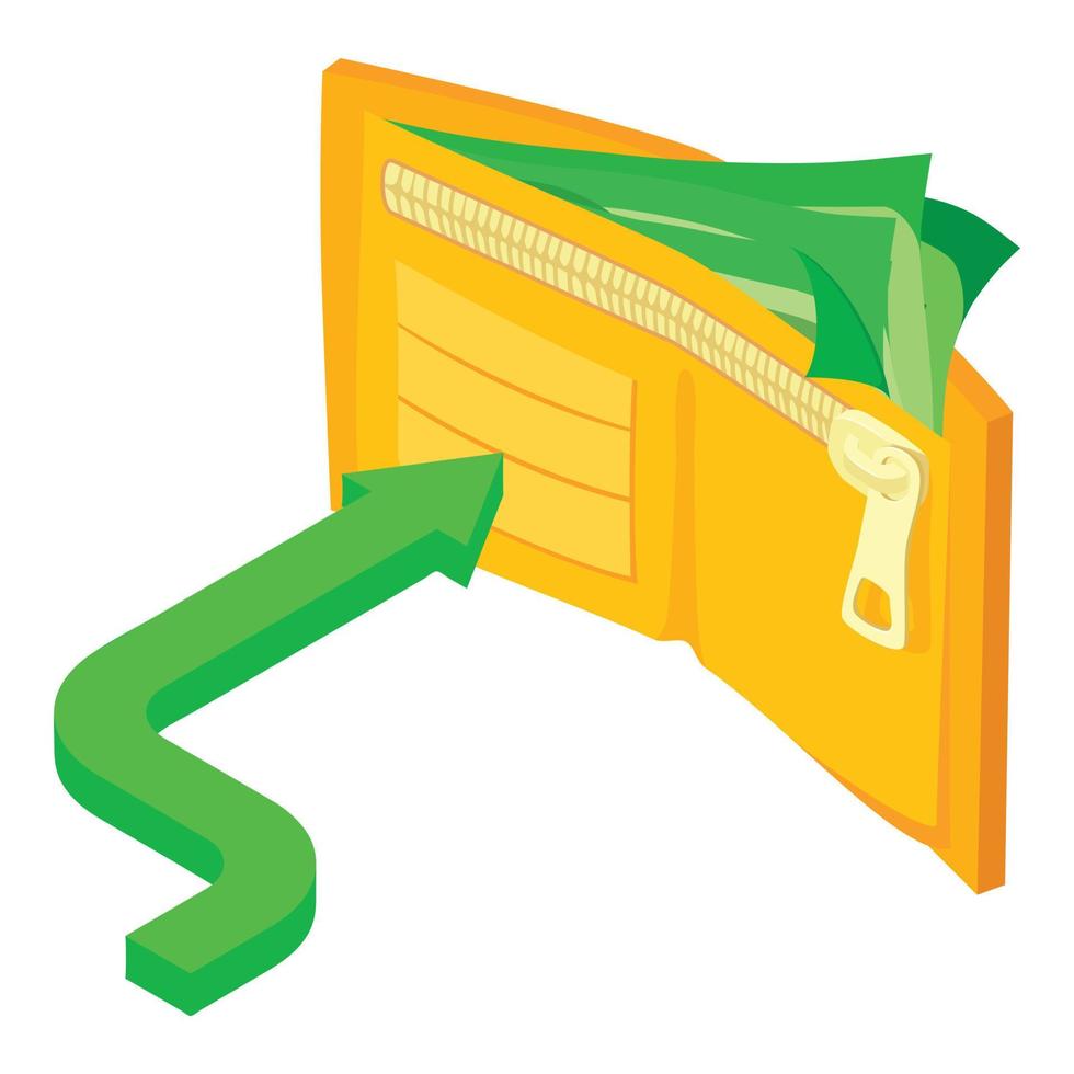 Cashback icon, isometric style vector