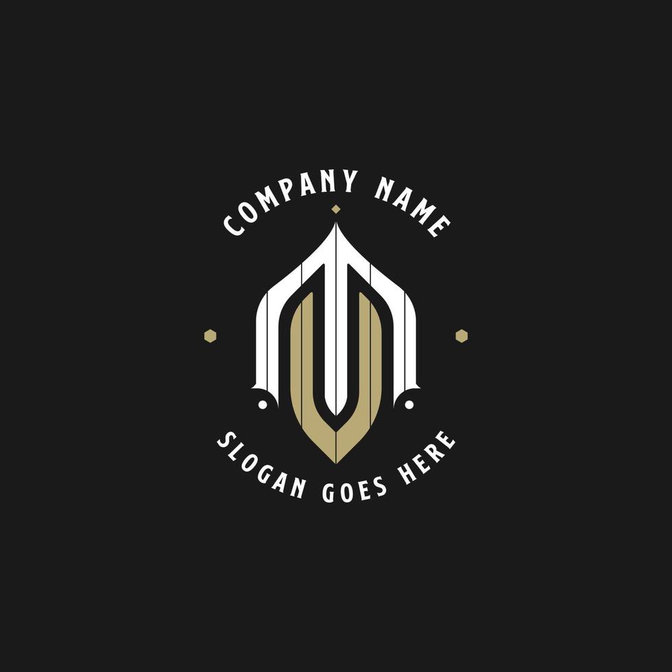 Monogram MV letter logo design vector