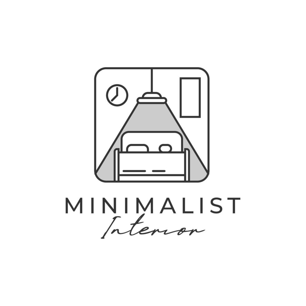 vector de diseño de logotipo interior minimalista, se puede utilizar como signos, identidad de marca, logotipo de empresa, iconos u otros.