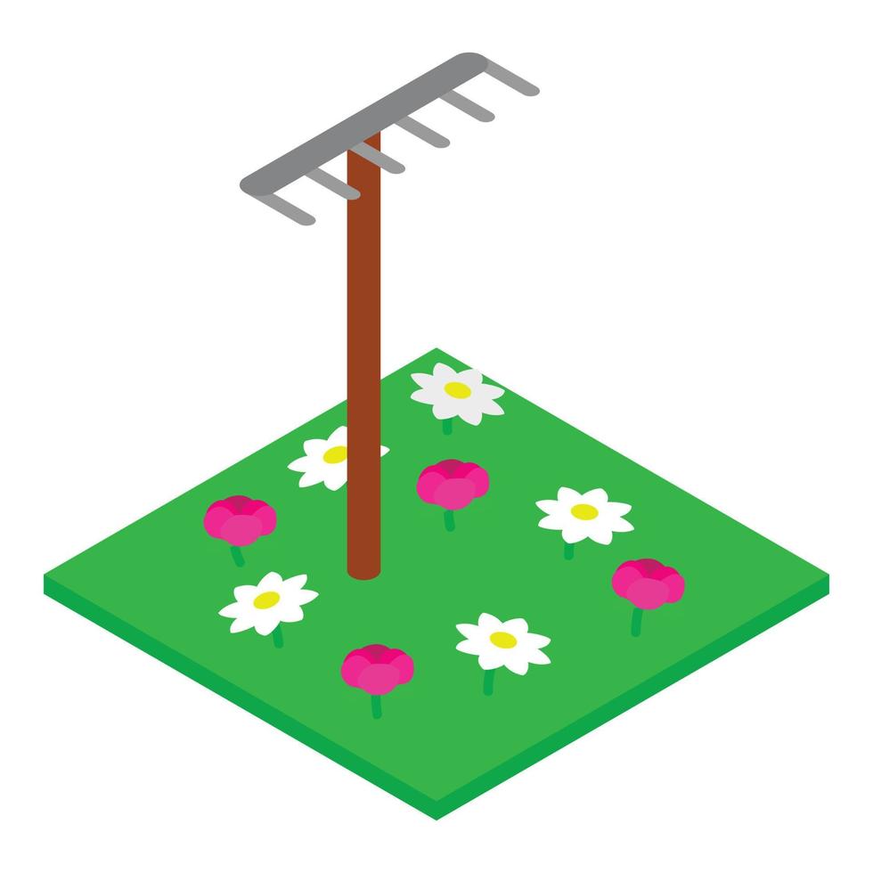 Gardening icon, isometric style vector