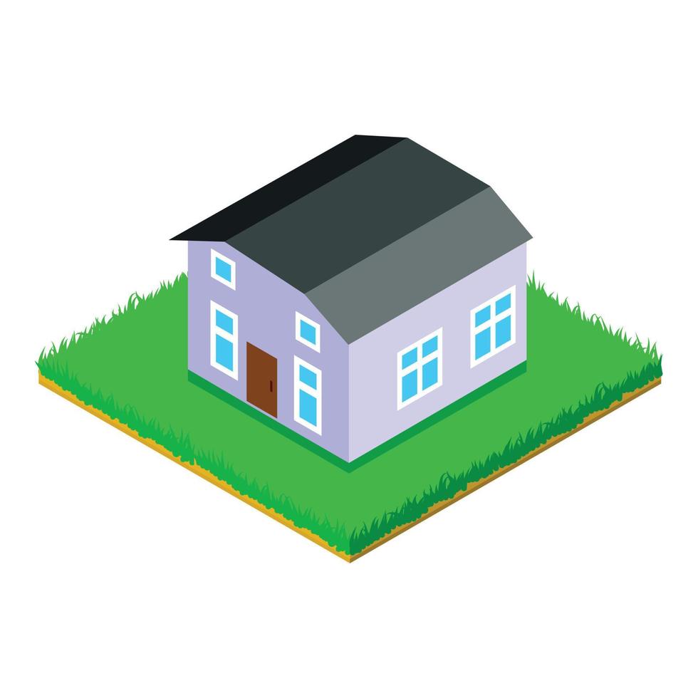 Family house icon, isometric style vector