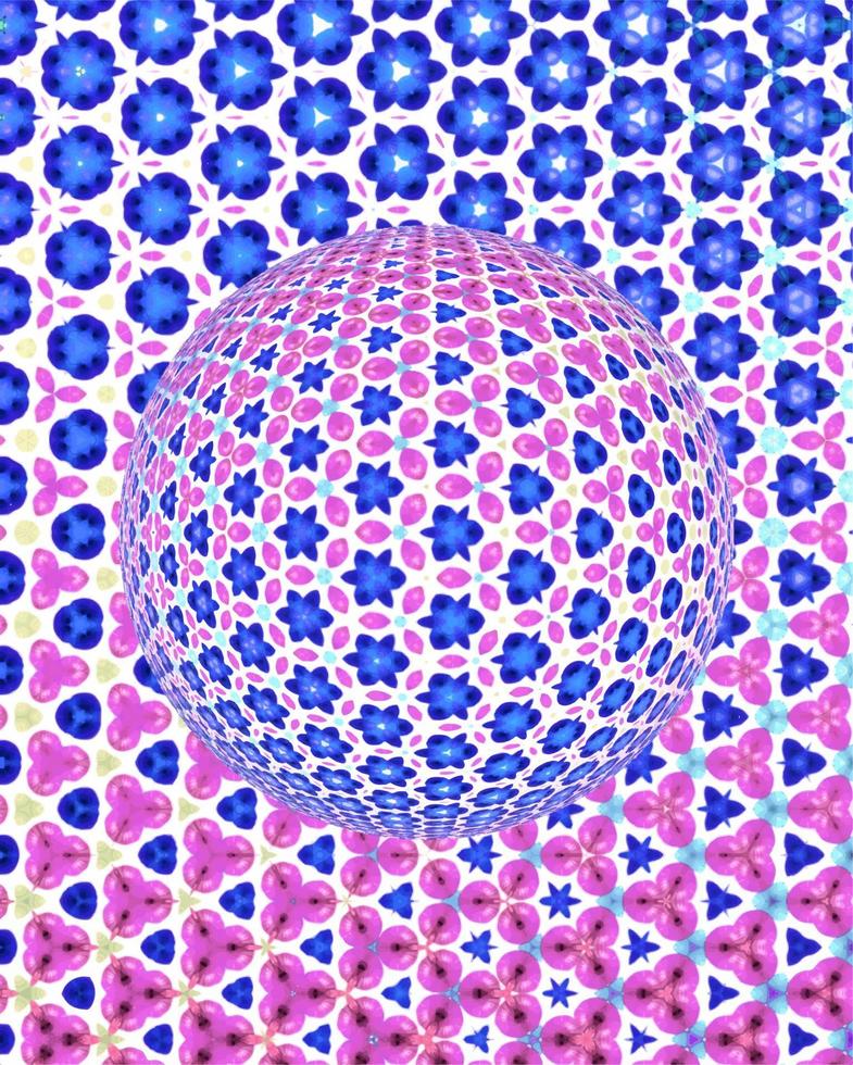 Colorful 3d blurred spherical ball. Vector illustration