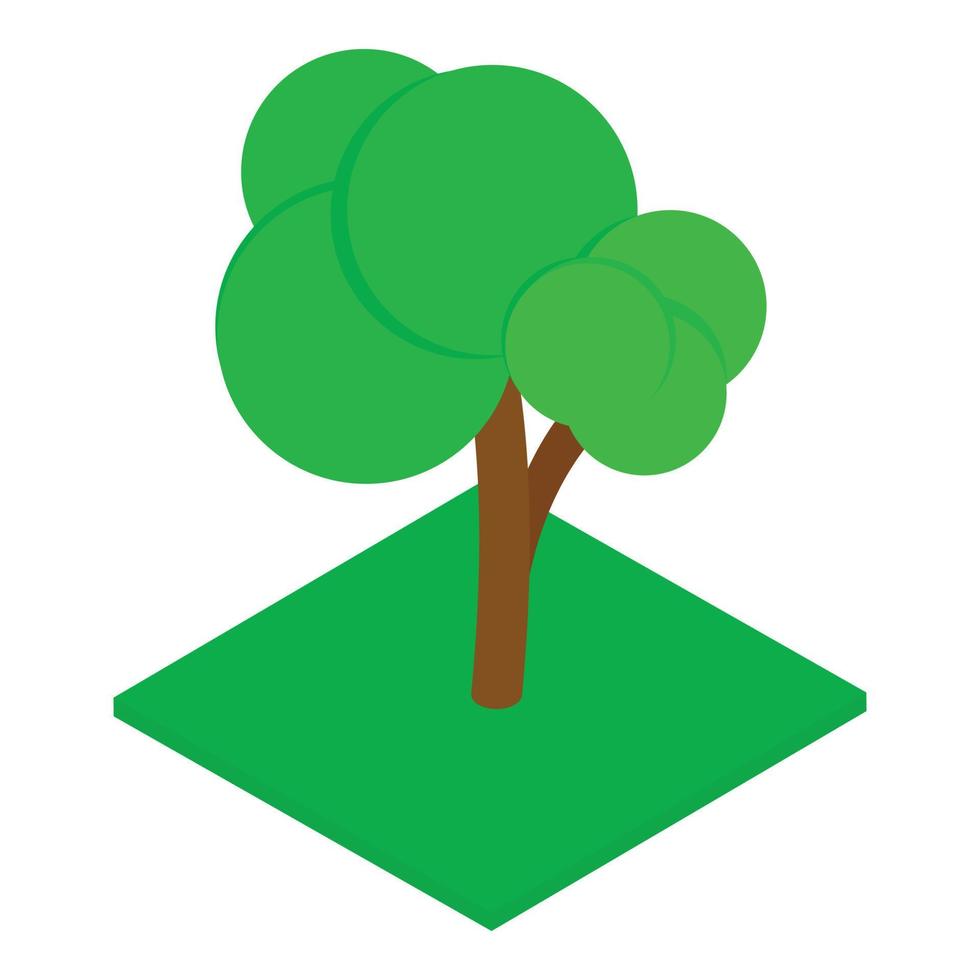 icono de árbol de primavera, estilo isométrico vector