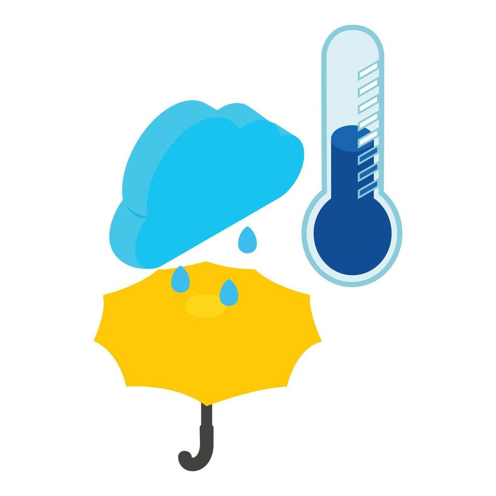 Weather forecast icon, isometric style vector