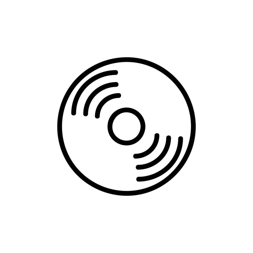 icono de vector de disco compacto