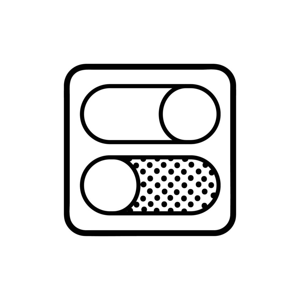 Toggle switch icon vector