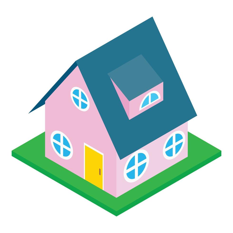 Modern house icon, isometric style vector