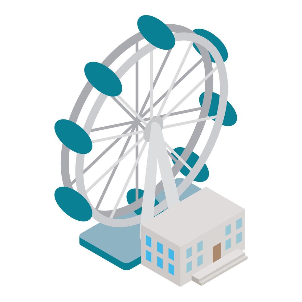 London wheel icon, isometric style vector